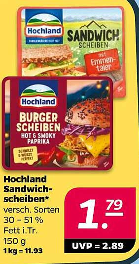 Hochland Sandwich-scheiben*