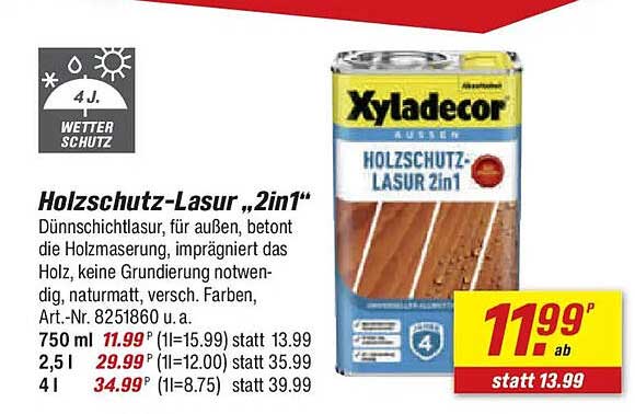 Holzschutz-Lasur „2in1“