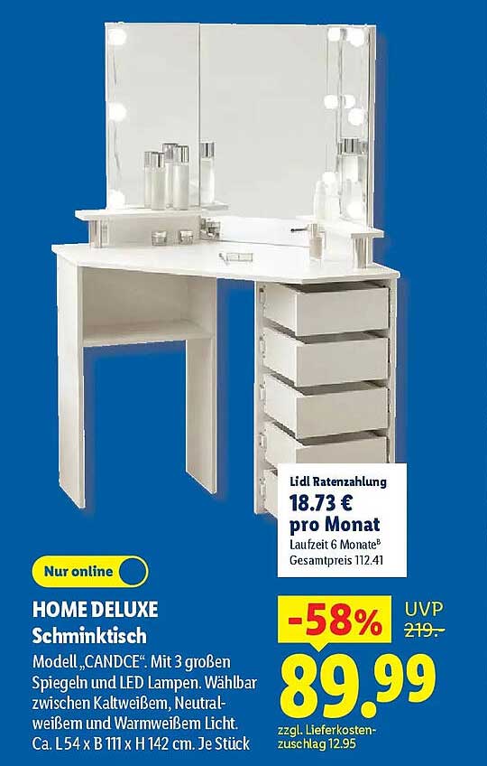 HOME DELUXE Schminktisch Modell „CANDCE“