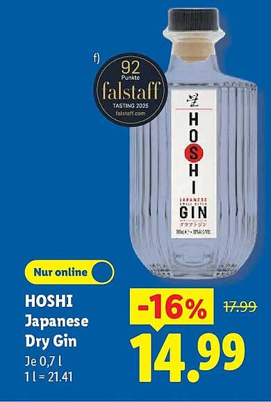HOSHI Japanese Dry Gin
