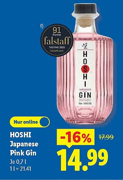 HOSHI Japanese Pink Gin