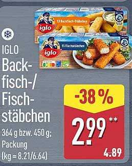 IGLO Backfisch-/Fischstäbchen
