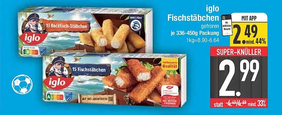 iglo Fischstäbchen gefroren