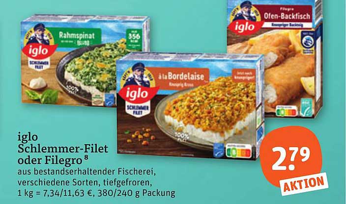 iglo Schlemmer-Filet oder Filegro°
