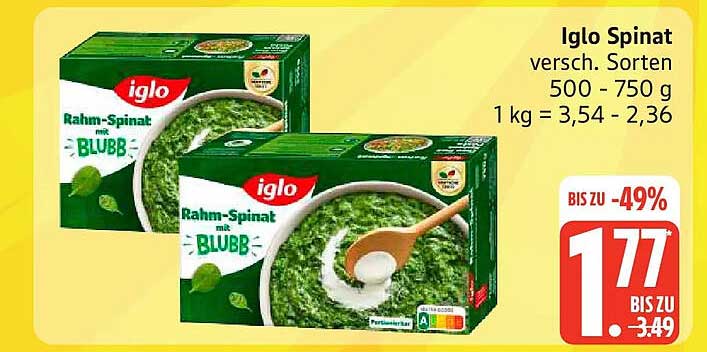 Iglo Spinat versch. Sorten 500 - 750 g