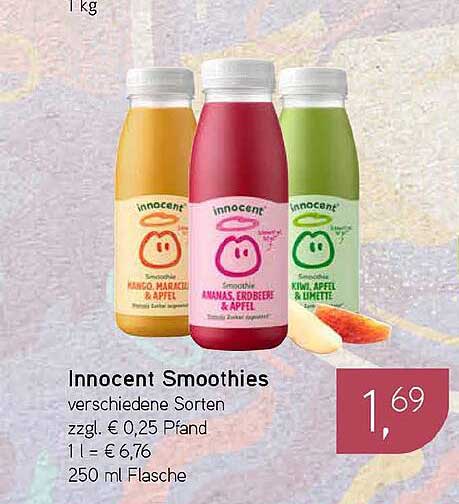 Innocent Smoothies verschiedene Sorten