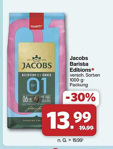 Jacobs Barista Editions* versch. Sorten 1000-g-Packung
