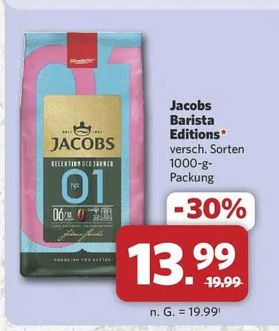 Jacobs Barista Editions* versch. Sorten 1000-g-Packung