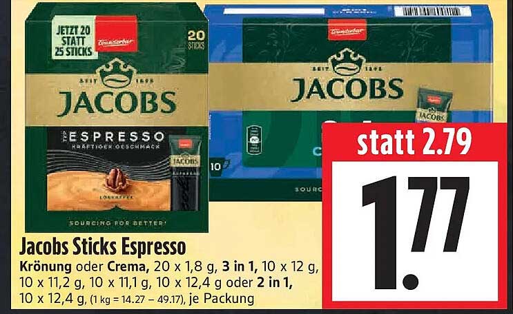 Jacobs Sticks Espresso