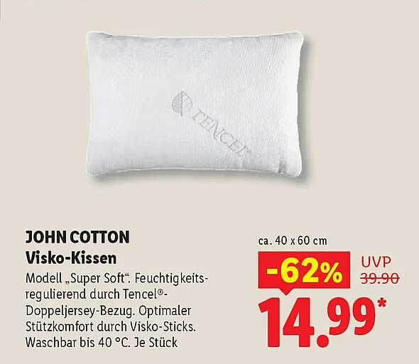 JOHN COTTON Visko-Kissen