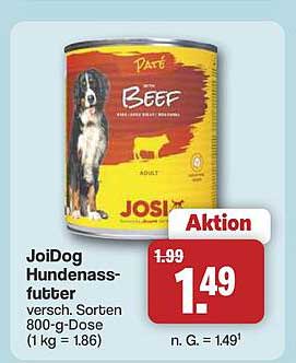 JoiDog Hundenassfutter versch. Sorten 800-g-Dose (1 kg = 1.86)