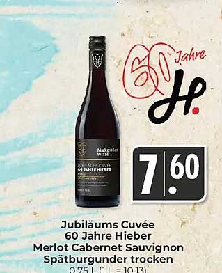 Jubiläums Cuvée 60 Jahre Hieber Merlot Cabernet Sauvignon Spätburgunder trocken