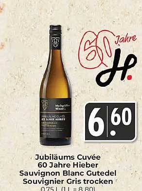 Jubiläums Cuvée 60 Jahre Hieber Sauvignon Blanc Gutedel Sauvignon Gris trocken
