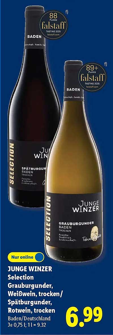 JUNGE WINZER Selection Grauburgunder, Weißwein, trocken / Spätburgunder, Rotwein, trocken