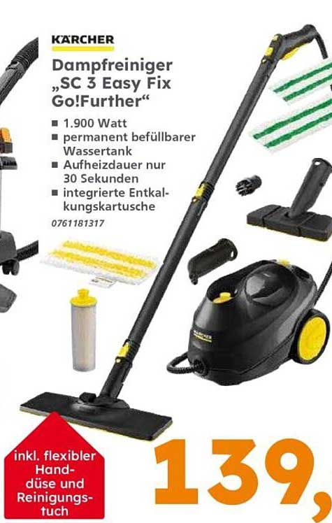 KÄRCHER Dampfreiniger „SC 3 Easy Fix Go!Further“