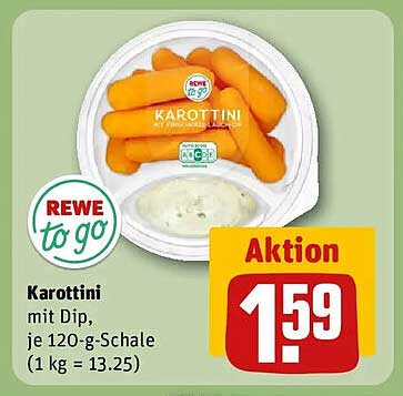 Karottini mit Dip, je 120-g-Schale (1 kg = 13.25)