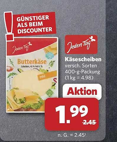 Käsescheiben versch. Sorten 400-g-Packung