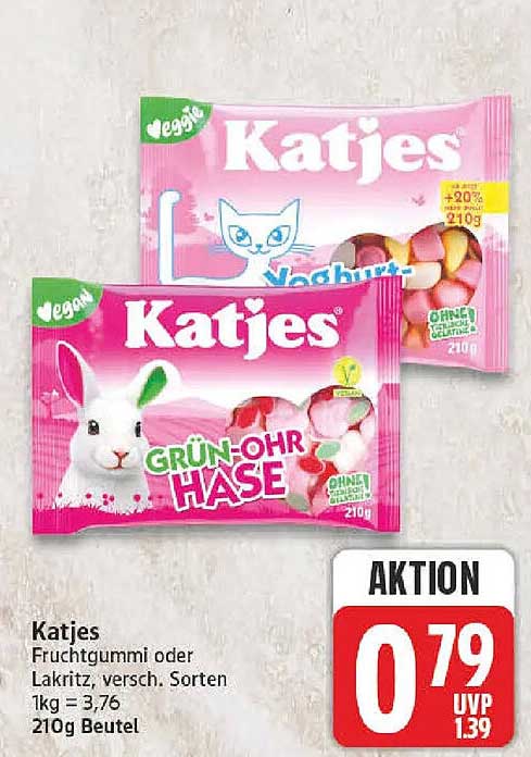 Katjes Fruchtgummi oder Lakritz, versch. Sorten 210g Beutel
