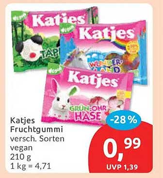 Katjes Fruchtgummi versch. Sorten vegan 210 g