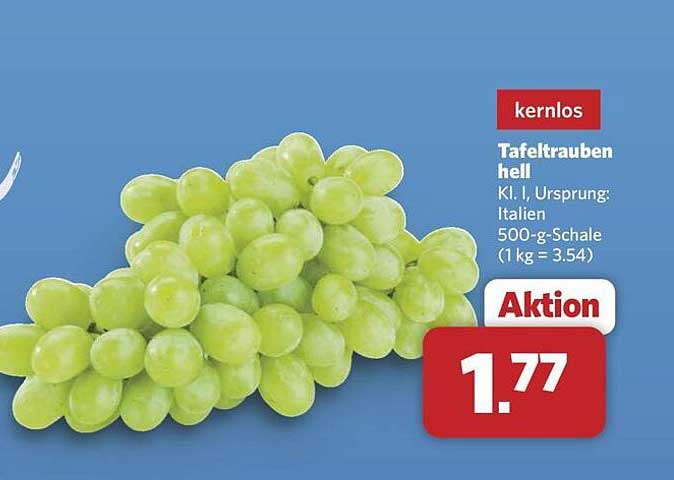 kernlos Tafeltrauben hell