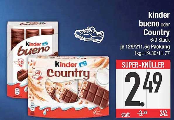 kinder bueno oder Country