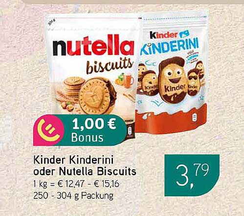Kinder Kinderini oder Nutella Biscuits