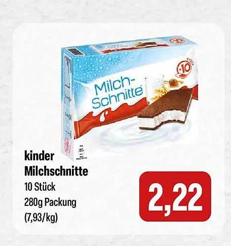 kinder Milchschnitte 10 Stück 280g Packung