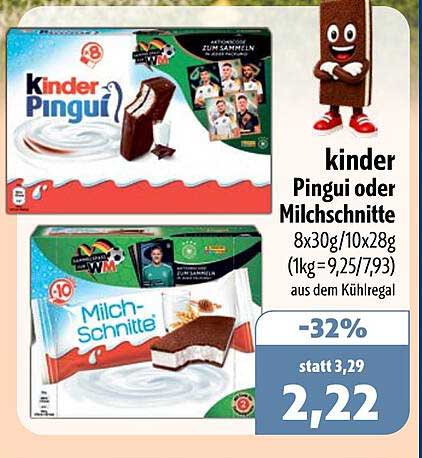 kinder Pingui oder Milchschnitte