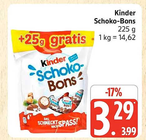 Kinder Schoko-Bons 225 g +25 g gratis