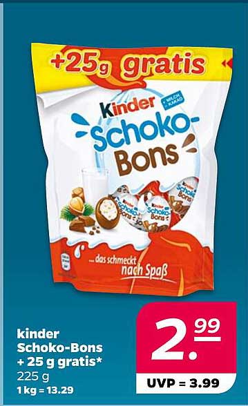 kinder Schoko-Bons + 25 g gratis*