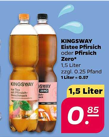KINGSWAY Eistee Pfirsich oder Pfirsich Zero*