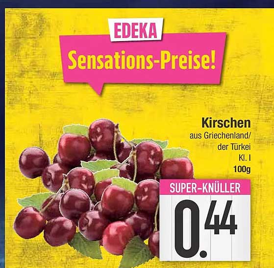 Kirschen aus Griechenland/der Türkei Kl. I 100g