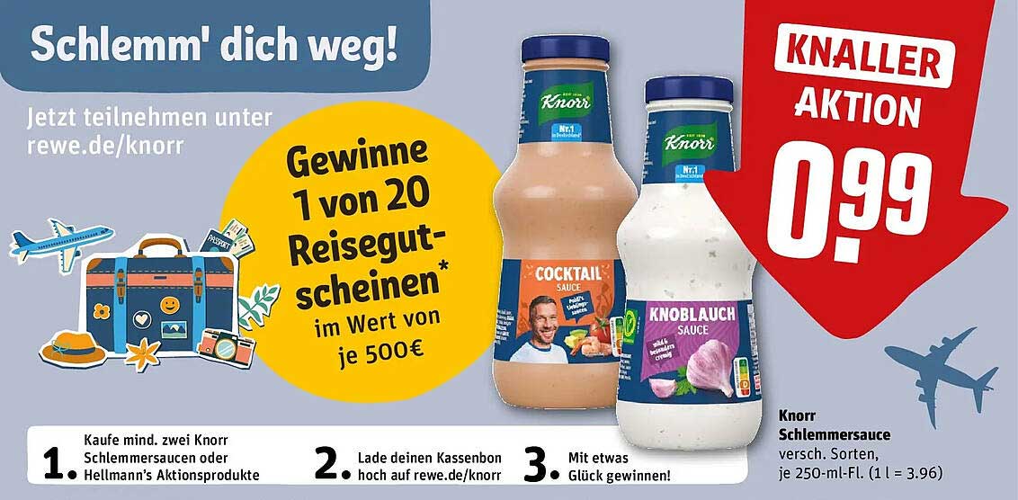 Knorr Schlemmersauce versch. Sorten, je 250-ml-Fl.