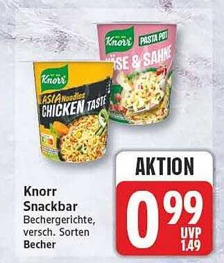 Knorr SnackBar Bechergerichte versch. Sorten Becher