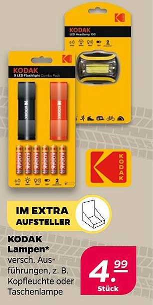 KODAK Lampen* versch. Ausführungen, z. B. Kopfleuchte oder Taschenlampe