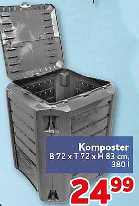 Komposter B 72 x T 72 x H 83 cm, 380 l