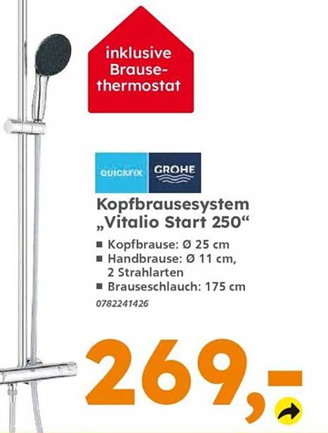Kopfbrausesystem „Vitalio Start 250“