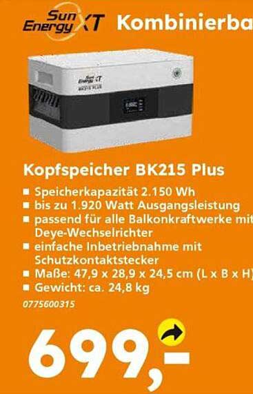 Kopfspeicher BK215 Plus