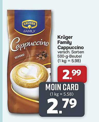 Krüger Family Cappuccino versch. Sorten 500-g-Beutel