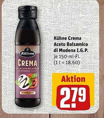 Kühne Crema Aceto Balsamico di Modena I.G.P. je 150 ml-Fl. (1 l = 18.60)