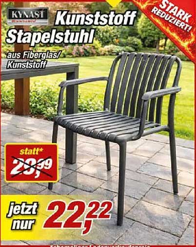 Kunststoff Stapelstuhl aus Fiberglas/Kunststoff