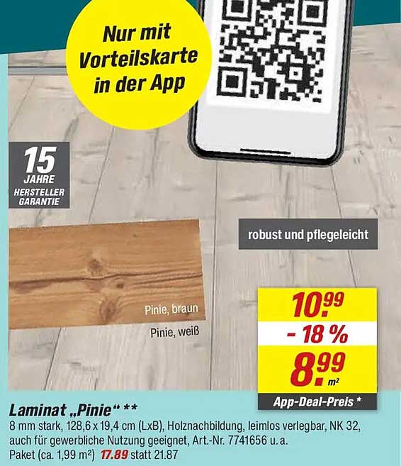 Laminat „Pinie“ ***