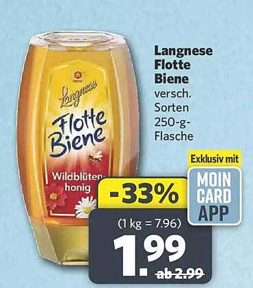 Langnese Flotte Biene versch. Sorten 250-g-Flasche