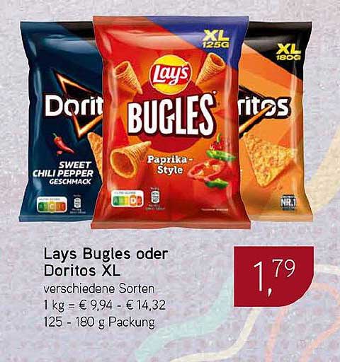 Lays Bugles oder Doritos XL