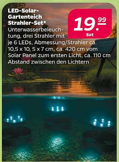 LED-Solar-Gartenteich-Strahler-Set*