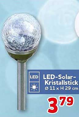 LED-Solar-Kristallstick Ø 11 x H 29 cm