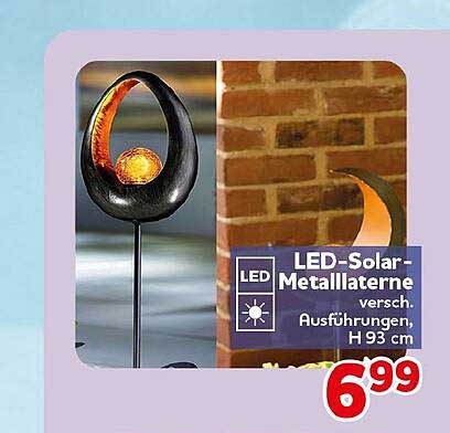 LED-Solar-Metalllaterne