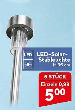 LED-Solar-StabLeuchte H 36 cm
