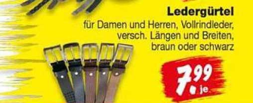 Ledergürtel für Damen und Herren, Vollrindleder, versch. Längen und Breiten, braun oder schwarz
