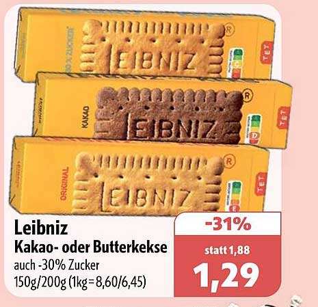 Leibniz Kakao- oder Butterkekse